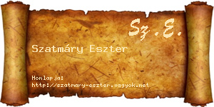 Szatmáry Eszter névjegykártya