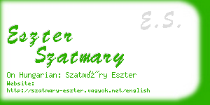 eszter szatmary business card